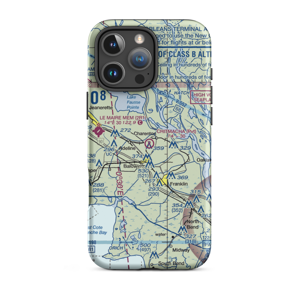 Chitimacha Air Park (2LS2) VFR Sectional  Tough iPhone Case iPhone 16 Pro Max model shown