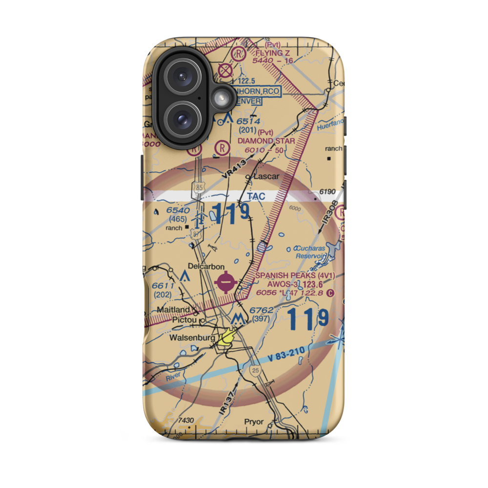 Cholla Airport (64CO) VFR Sectional  Tough iPhone Case iPhone 16 Plus model shown