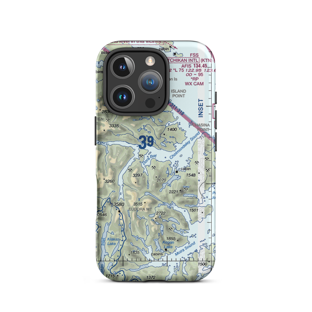 Chomley Seaplane Base (CIV) VFR Sectional  Tough iPhone Case iPhone 16 Pro model shown