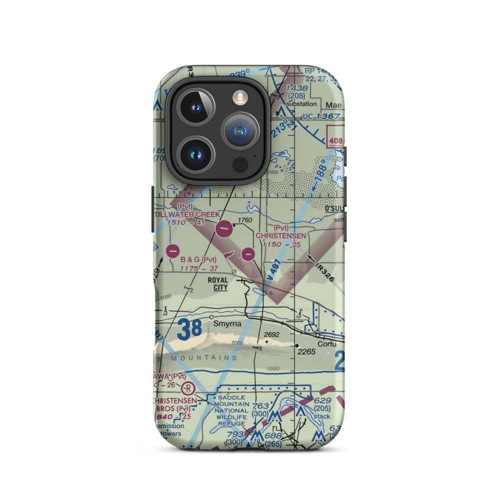 Christensen Field (8WA6) VFR Sectional  Tough iPhone Case iPhone 16 Pro model shown