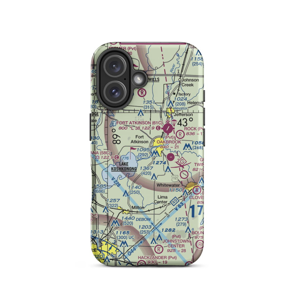 Christie Aerodrome (WS49) VFR Sectional  Tough iPhone Case iPhone 16 model shown
