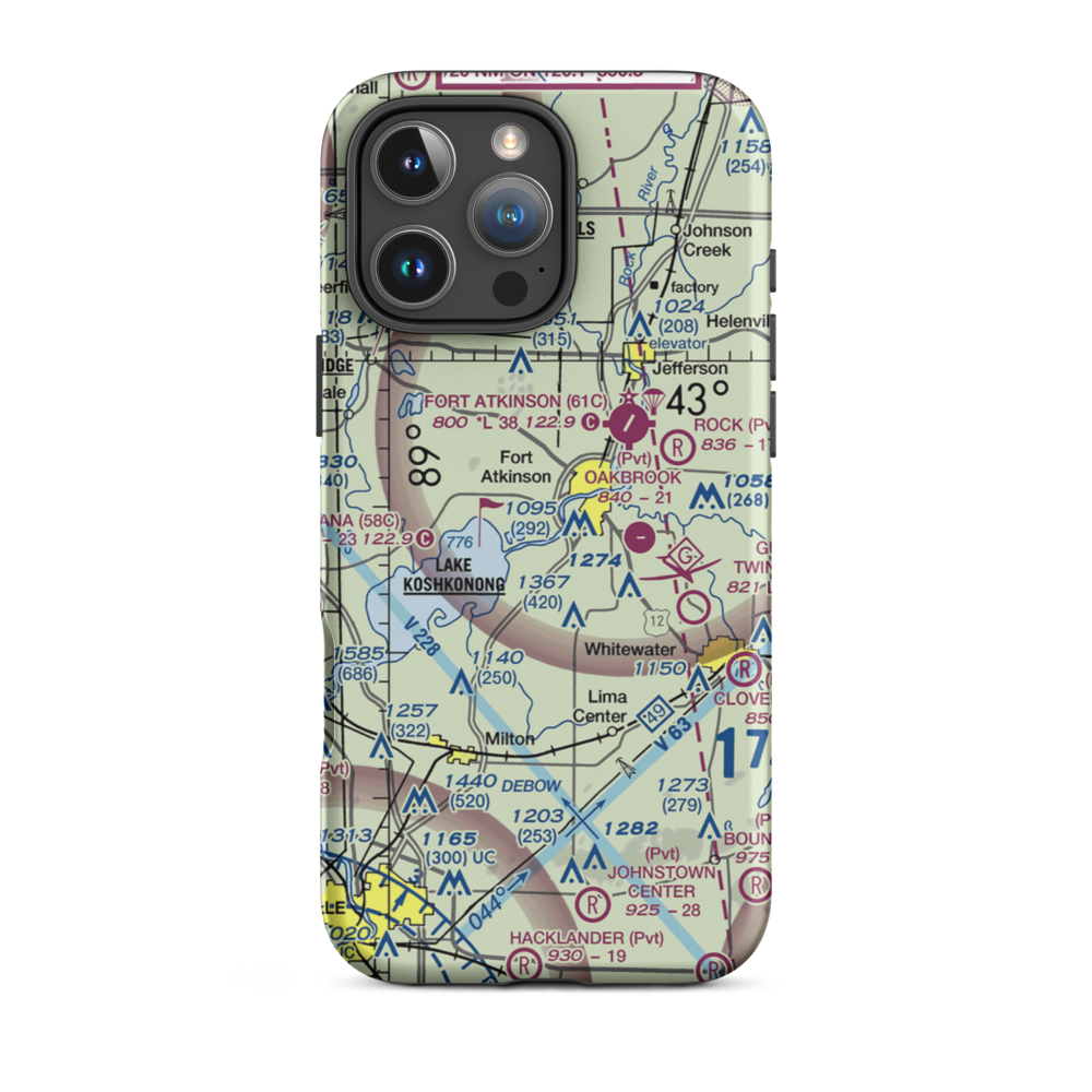 Christie Aerodrome (WS49) VFR Sectional  Tough iPhone Case iPhone 16 Pro Max model shown
