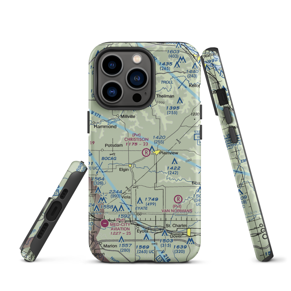 Christison Airport (85MN) VFR Sectional  Tough iPhone Case iPhone 13 Pro model shown