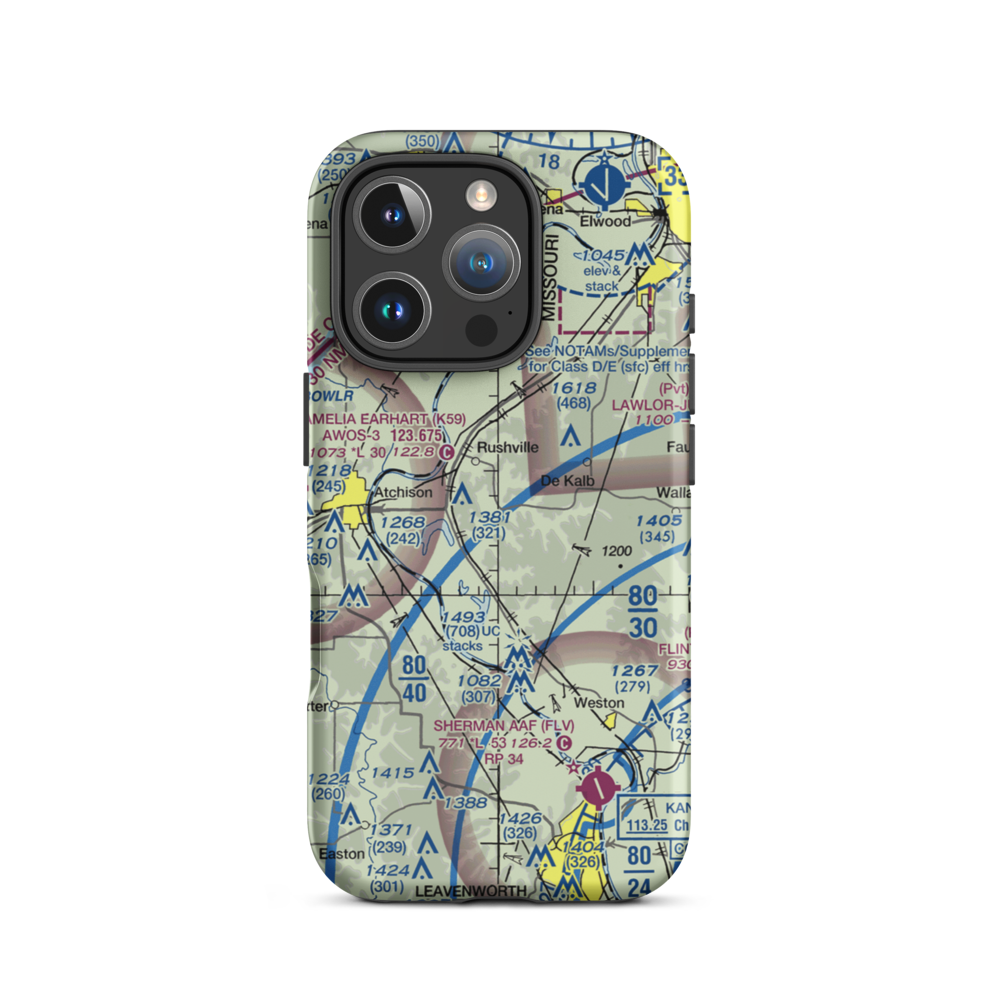Church's Landing Airport (1MU8) VFR Sectional  Tough iPhone Case iPhone 16 Pro model shown