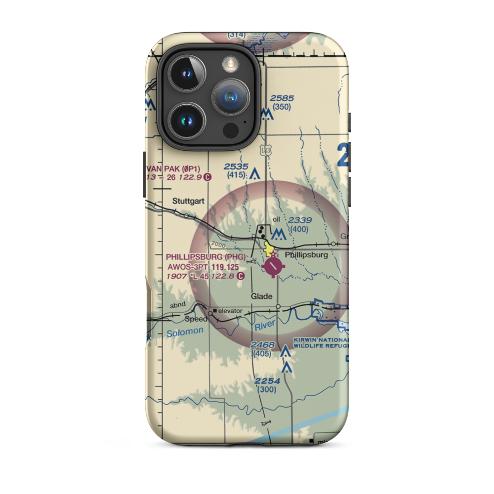 Churchill Airport (07SN) VFR Sectional  Tough iPhone Case iPhone 16 Pro Max model shown