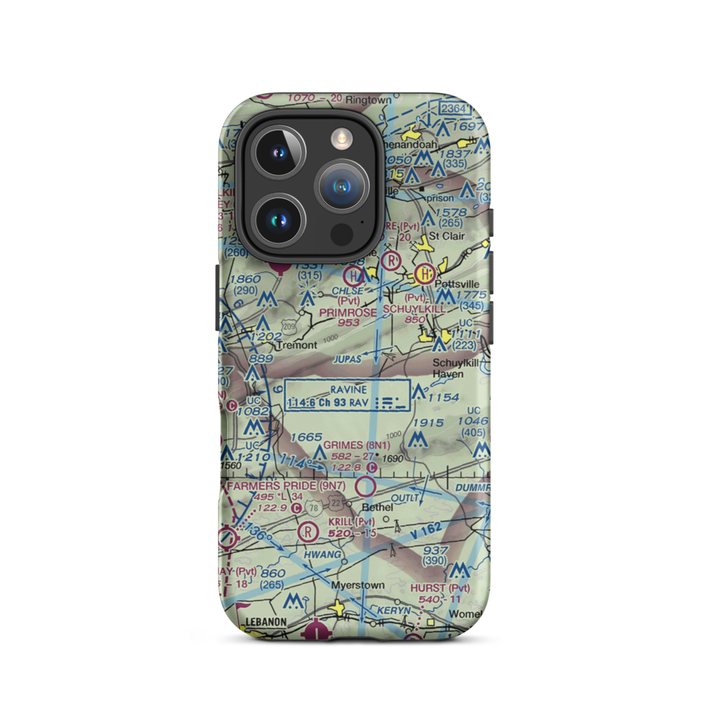 Cider Field (PS70) VFR Sectional  Tough iPhone Case iPhone 16 Pro model shown
