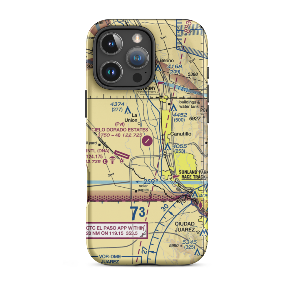 Cielo Dorado Estates Airport (NM05) VFR Sectional  Tough iPhone Case iPhone 16 Pro Max model shown