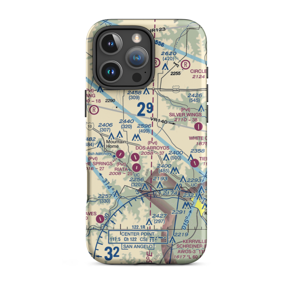Cielo Grande Ranch Airport (87TA) VFR Sectional  Tough iPhone Case iPhone 16 Pro Max model shown