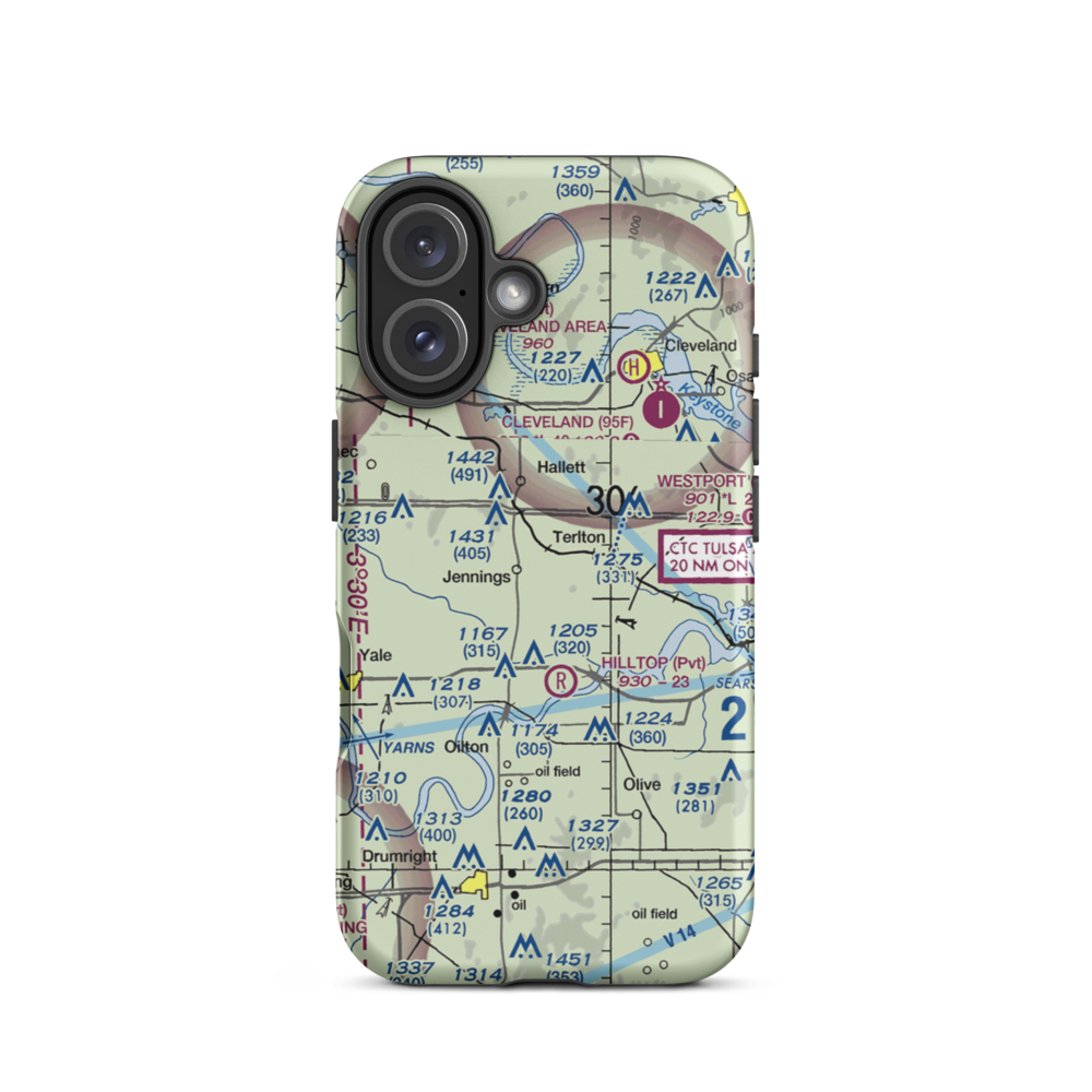 Cimarron Strip (9OK7) VFR Sectional  Tough iPhone Case iPhone 16 model shown