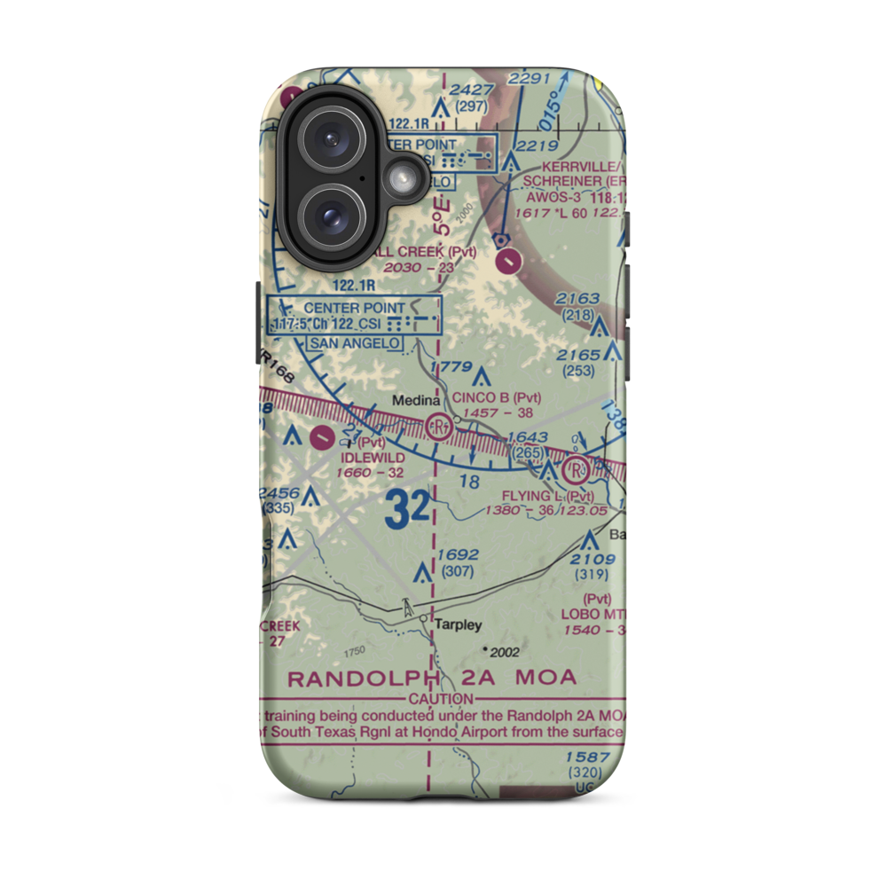 Cinco B Ranch Airport (87XS) VFR Sectional  Tough iPhone Case iPhone 16 Plus model shown
