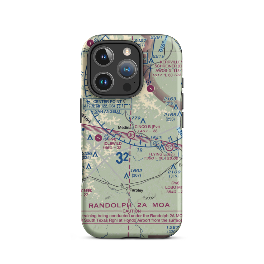 Cinco B Ranch Airport (87XS) VFR Sectional  Tough iPhone Case iPhone 16 Pro model shown