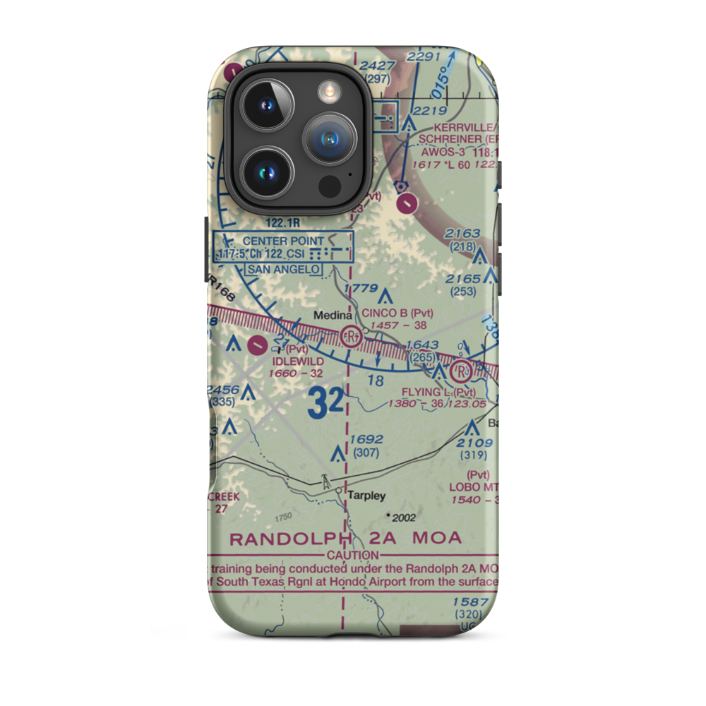 Cinco B Ranch Airport (87XS) VFR Sectional  Tough iPhone Case iPhone 16 Pro Max model shown