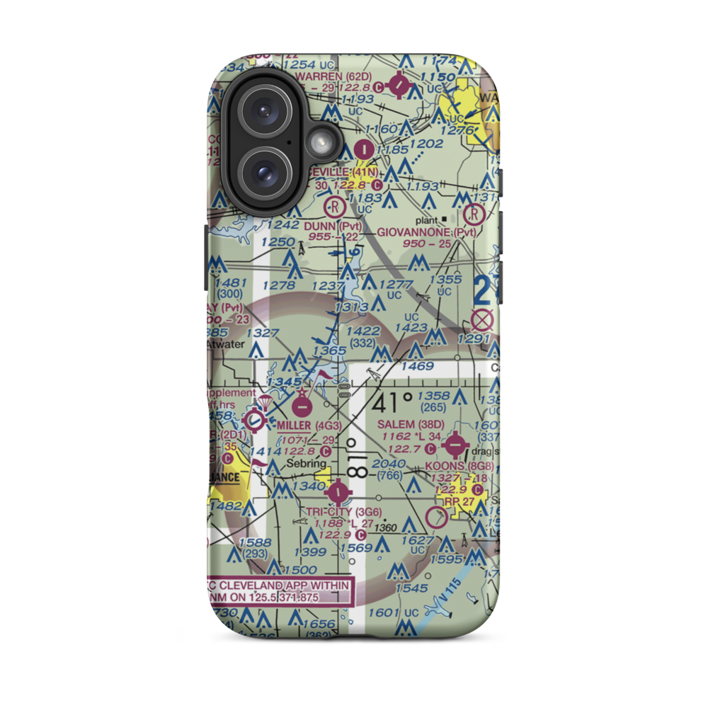 Circle C Airport (89OI) VFR Sectional  Tough iPhone Case iPhone 16 Plus model shown