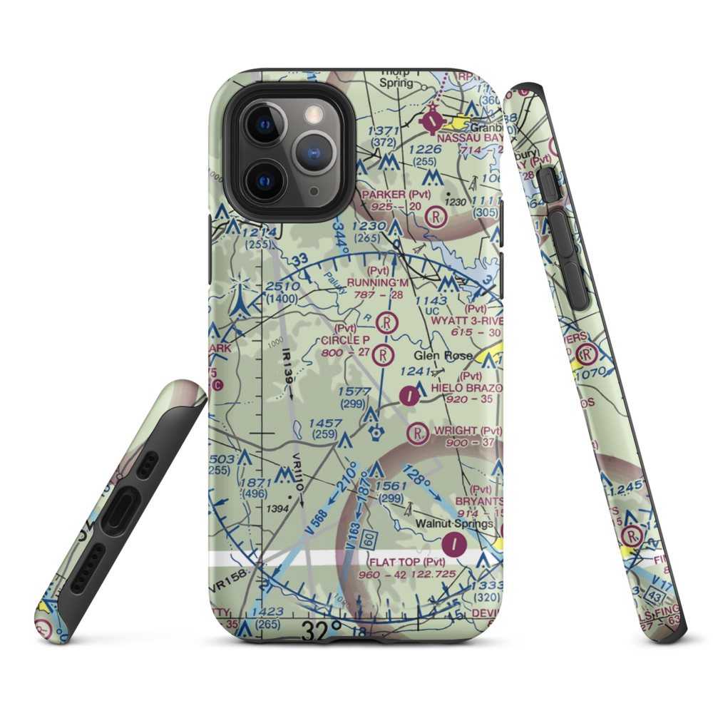 Circle Eight Ranch Airport (XA04) VFR Sectional  Tough iPhone Case iPhone 11 Pro model shown