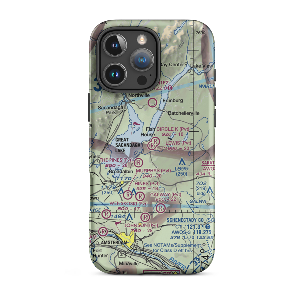 Circle K Ranch Airport (NY65) VFR Sectional  Tough iPhone Case iPhone 16 Pro Max model shown