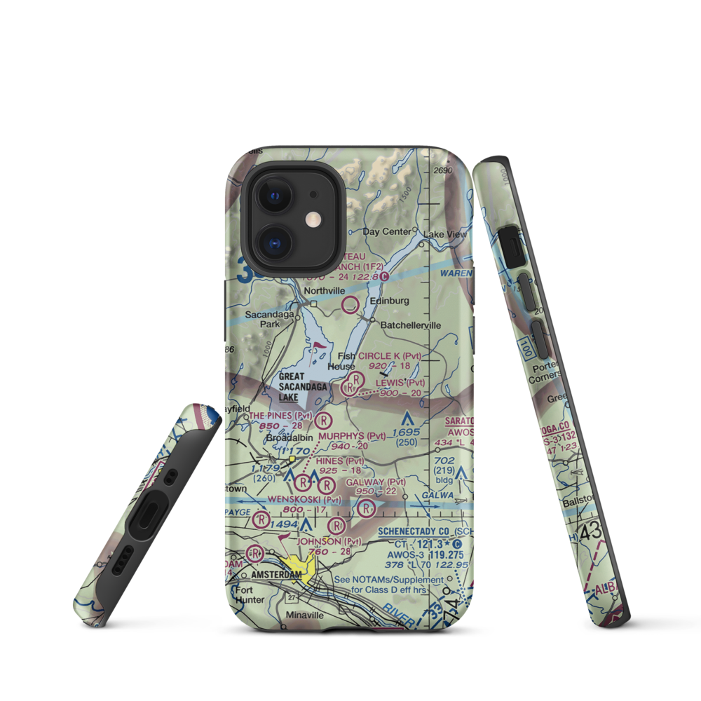 Circle K Ranch Airport (NY65) VFR Sectional  Tough iPhone Case iPhone 12 mini model shown