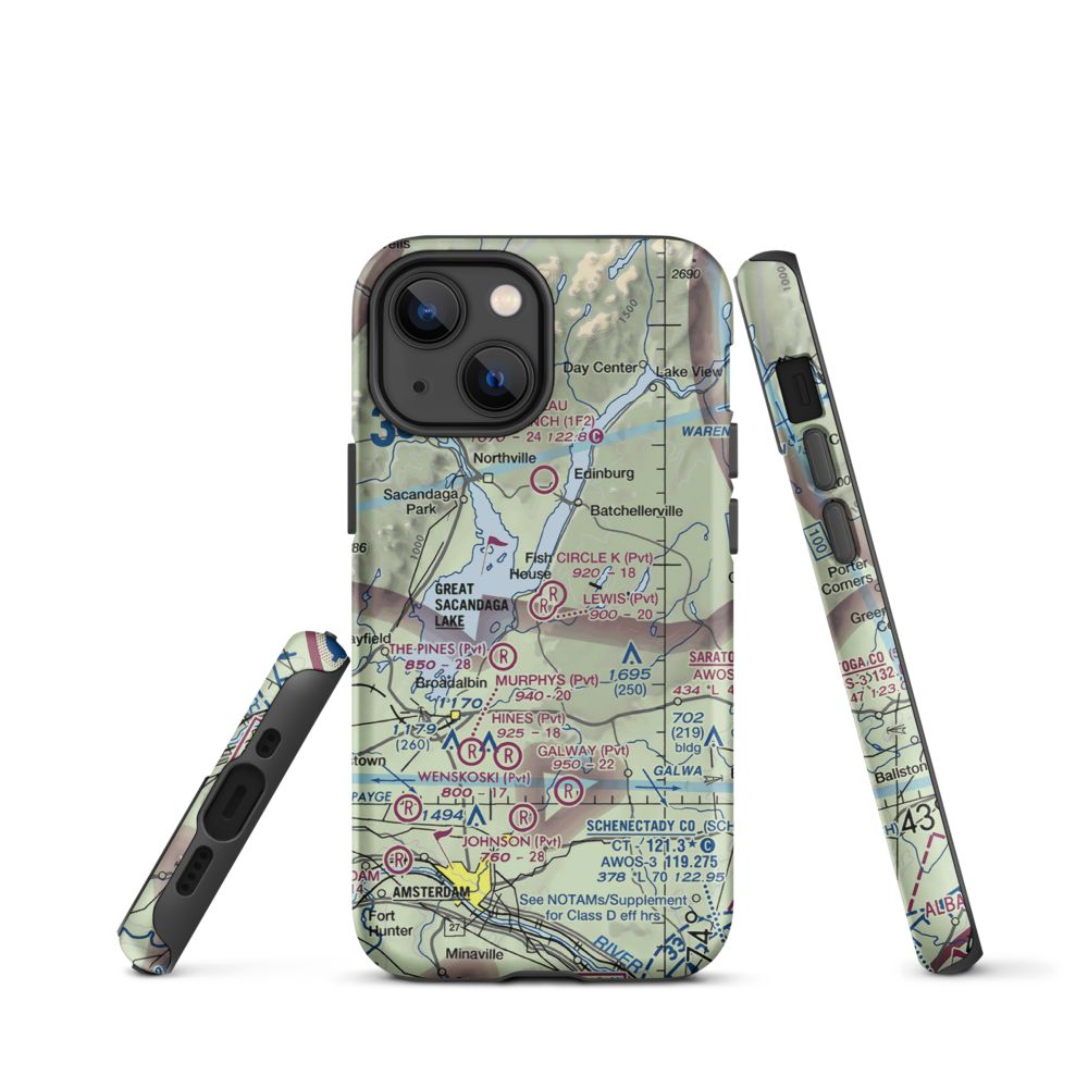 Circle K Ranch Airport (NY65) VFR Sectional  Tough iPhone Case iPhone 13 mini model shown