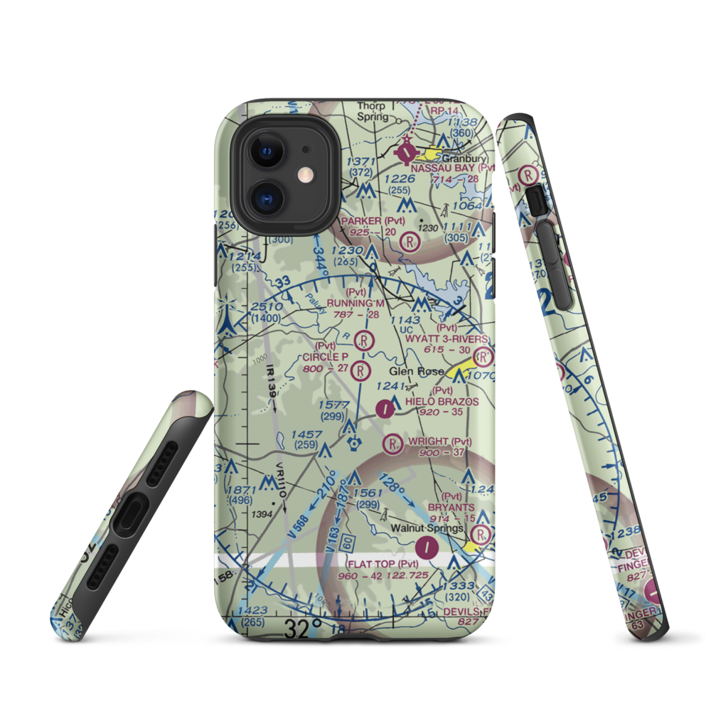 Circle P Ranch Airport (41TA) VFR Sectional  Tough iPhone Case iPhone 11 model shown