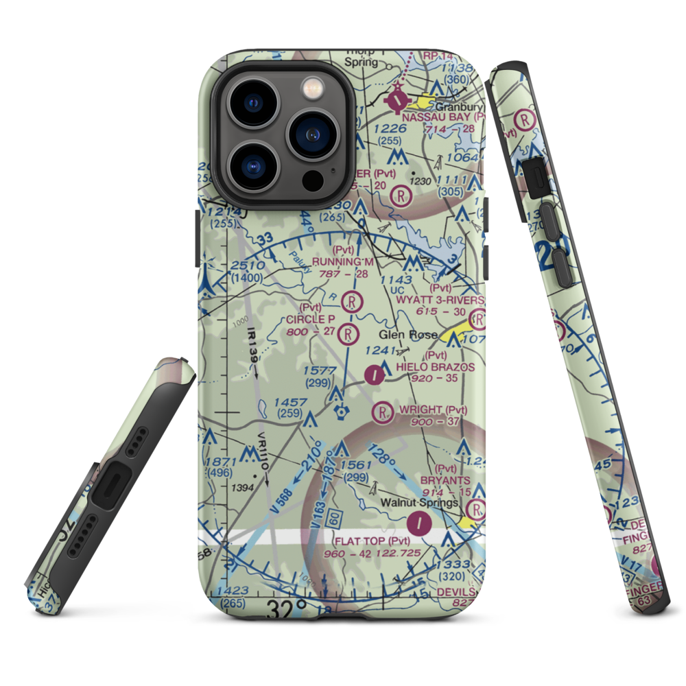 Circle P Ranch Airport (41TA) VFR Sectional  Tough iPhone Case iPhone 13 Pro Max model shown