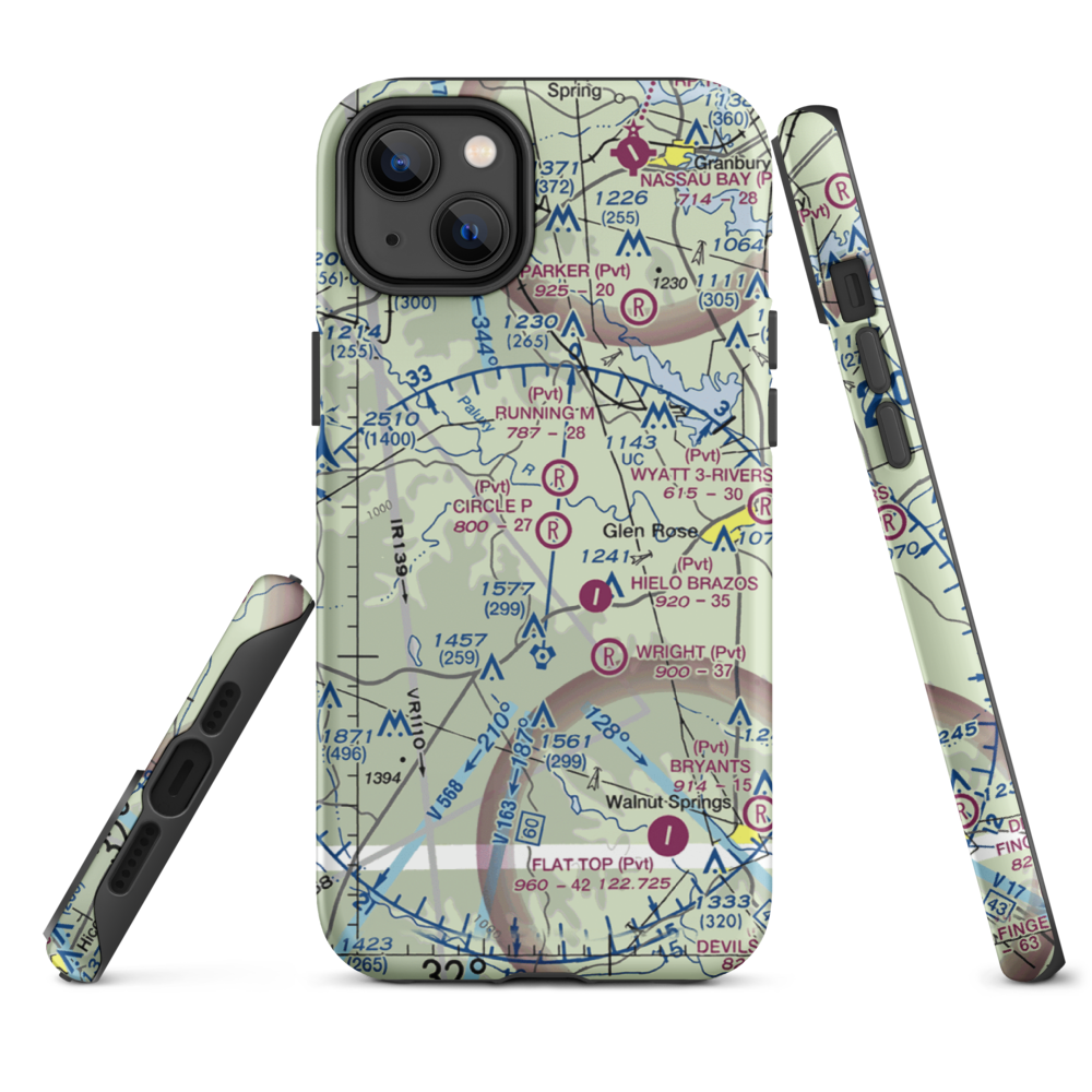 Circle P Ranch Airport (41TA) VFR Sectional  Tough iPhone Case iPhone 14 Plus model shown