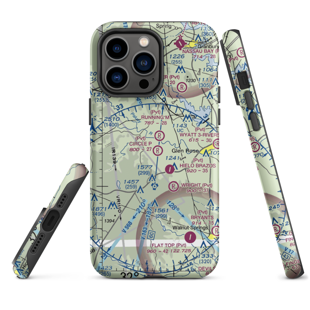 Circle P Ranch Airport (41TA) VFR Sectional  Tough iPhone Case iPhone 14 Pro Max model shown