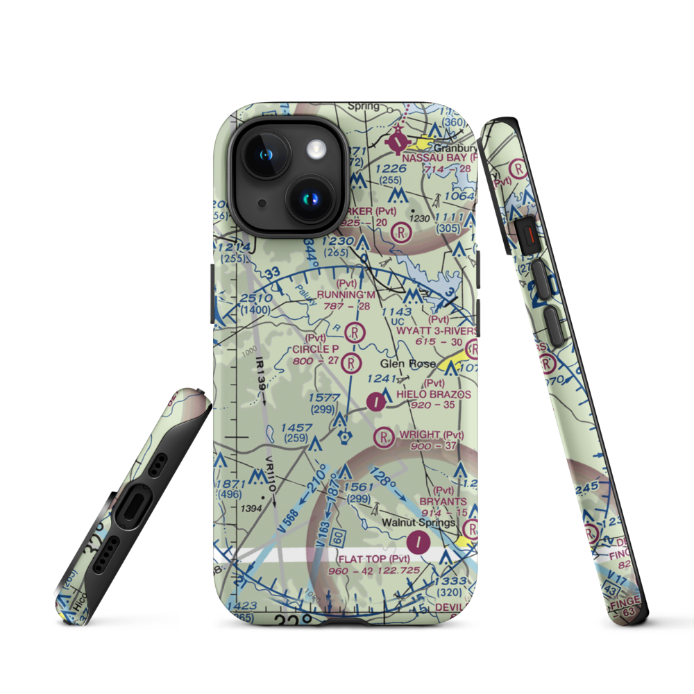 Circle P Ranch Airport (41TA) VFR Sectional  Tough iPhone Case iPhone 15 model shown