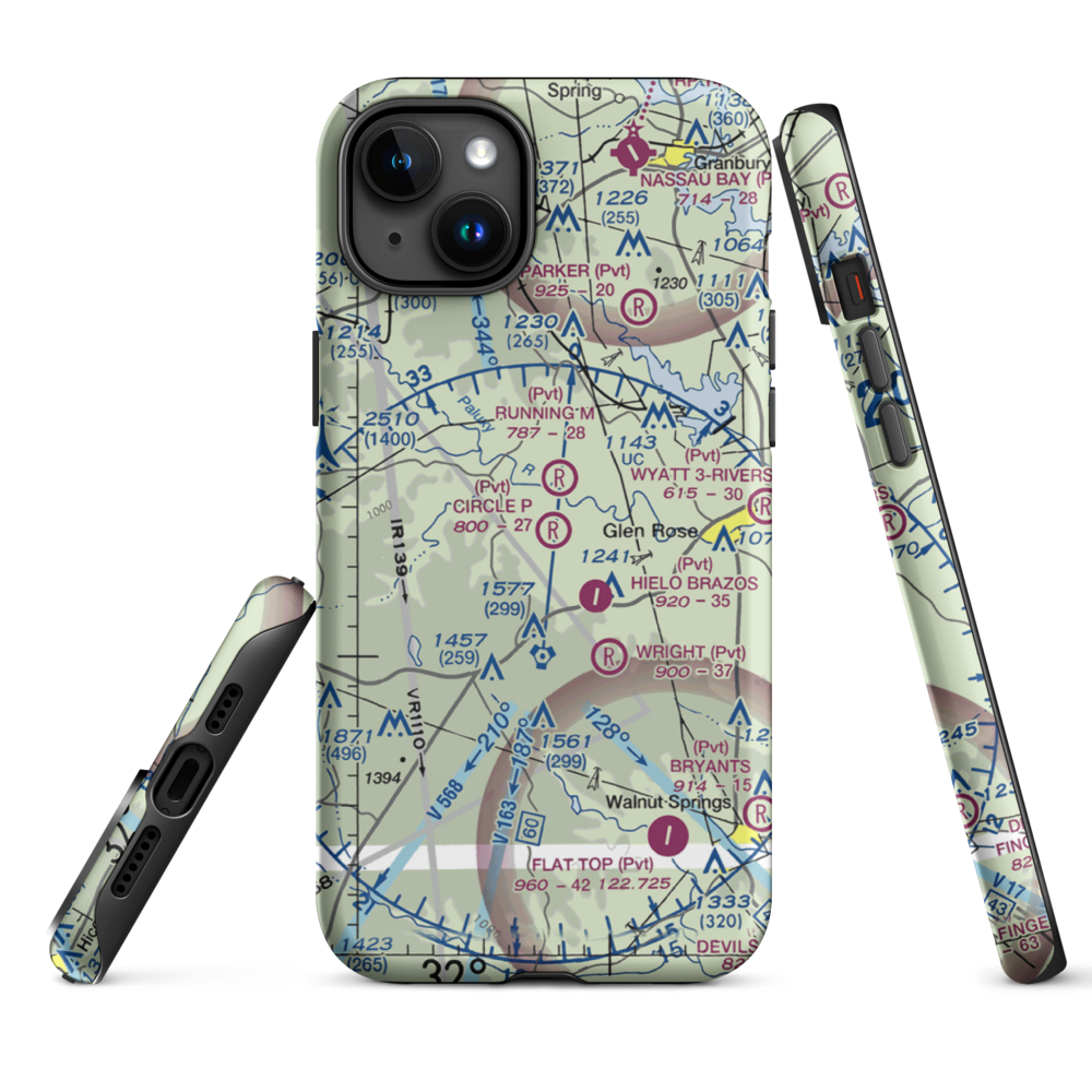 Circle P Ranch Airport (41TA) VFR Sectional  Tough iPhone Case iPhone 15 Plus model shown