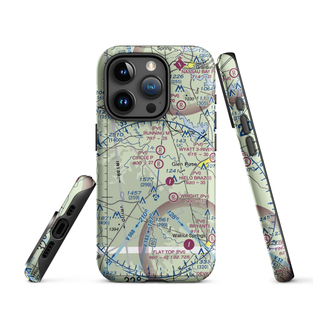 Circle P Ranch Airport (41TA) VFR Sectional  Tough iPhone Case iPhone 15 Pro model shown