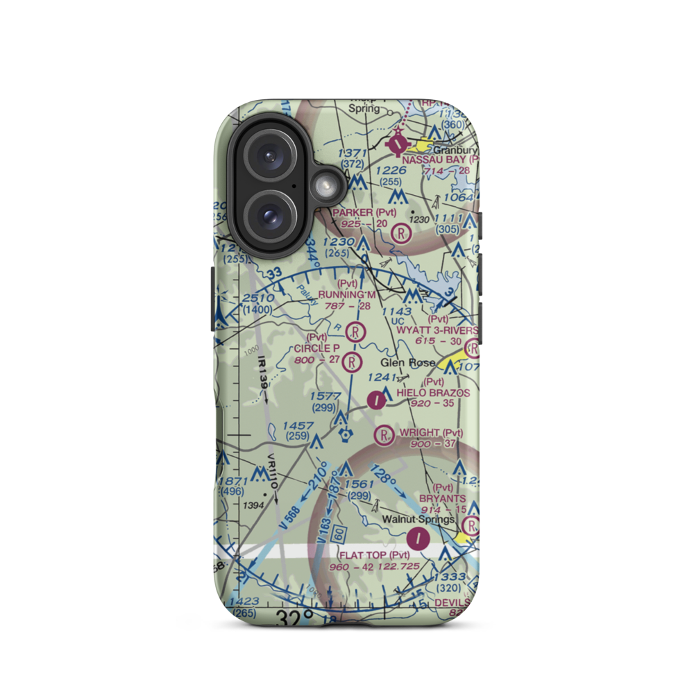 Circle P Ranch Airport (41TA) VFR Sectional  Tough iPhone Case iPhone 16 model shown