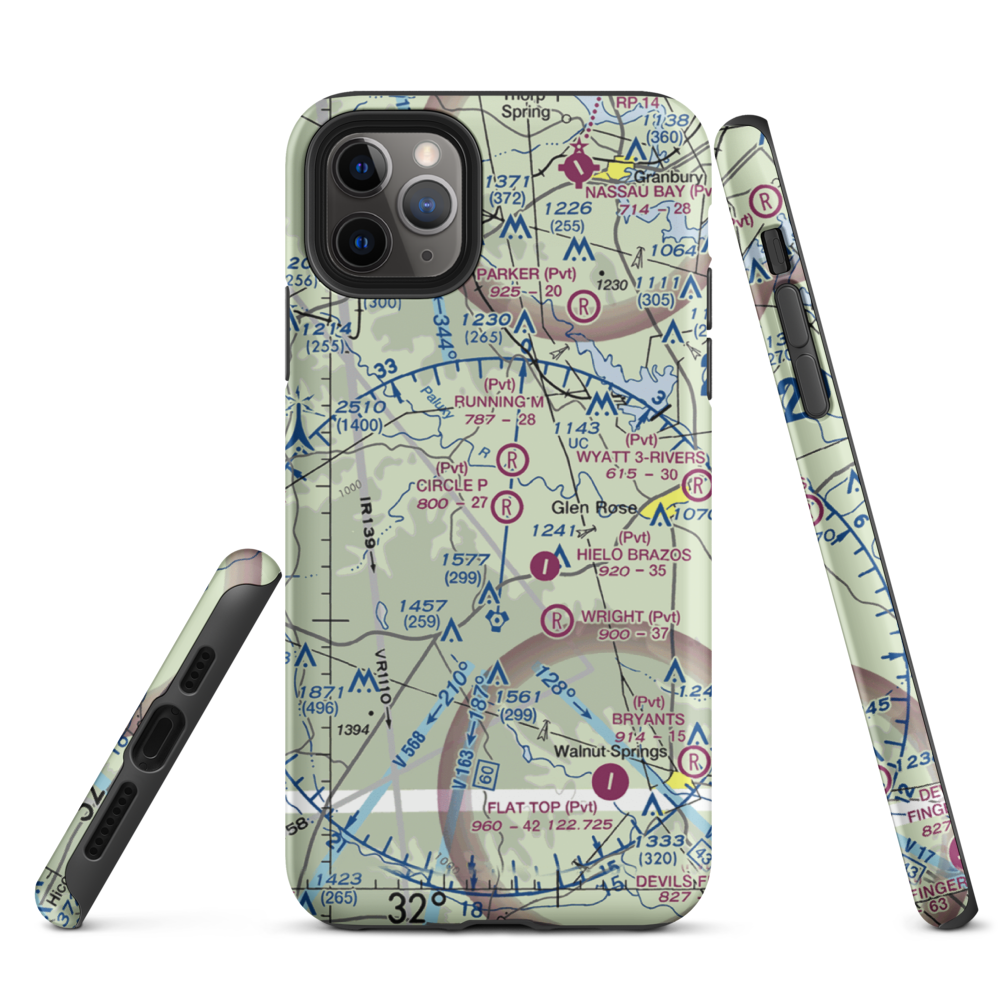 Circle P Ranch Airport (41TA) VFR Sectional  Tough iPhone Case iPhone 11 Pro Max model shown