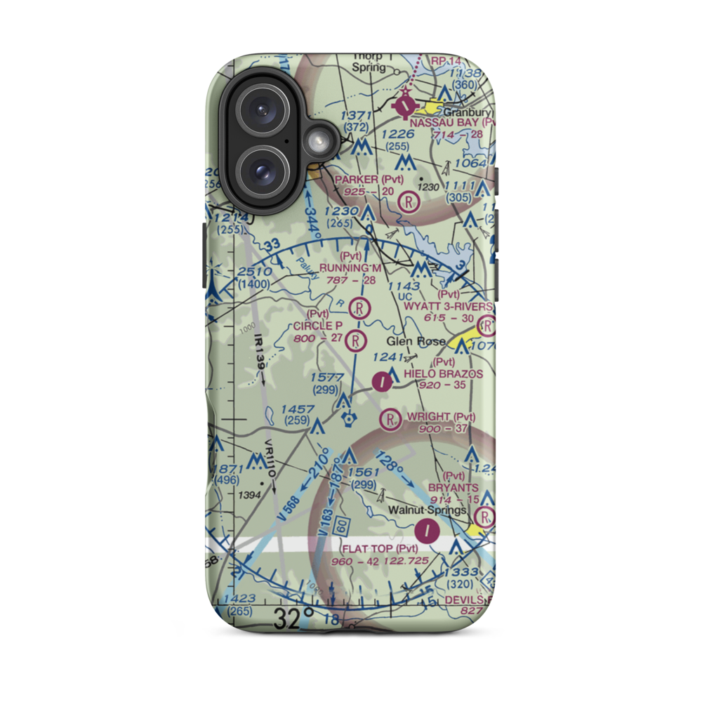 Circle P Ranch Airport (41TA) VFR Sectional  Tough iPhone Case iPhone 16 Plus model shown