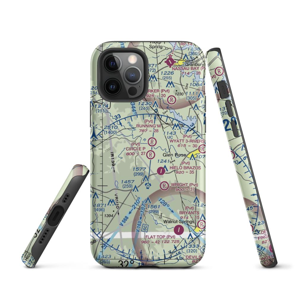 Circle P Ranch Airport (41TA) VFR Sectional  Tough iPhone Case iPhone 12 Pro model shown