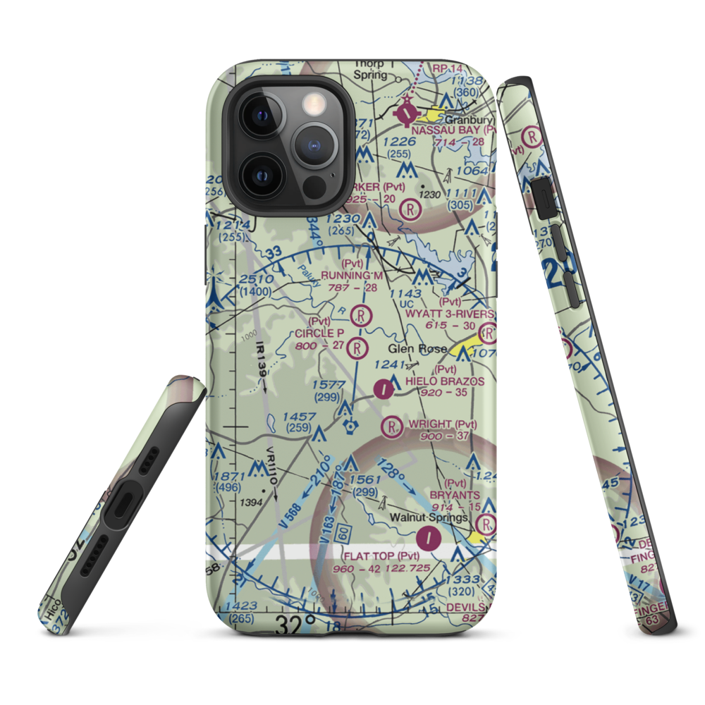 Circle P Ranch Airport (41TA) VFR Sectional  Tough iPhone Case iPhone 12 Pro Max model shown