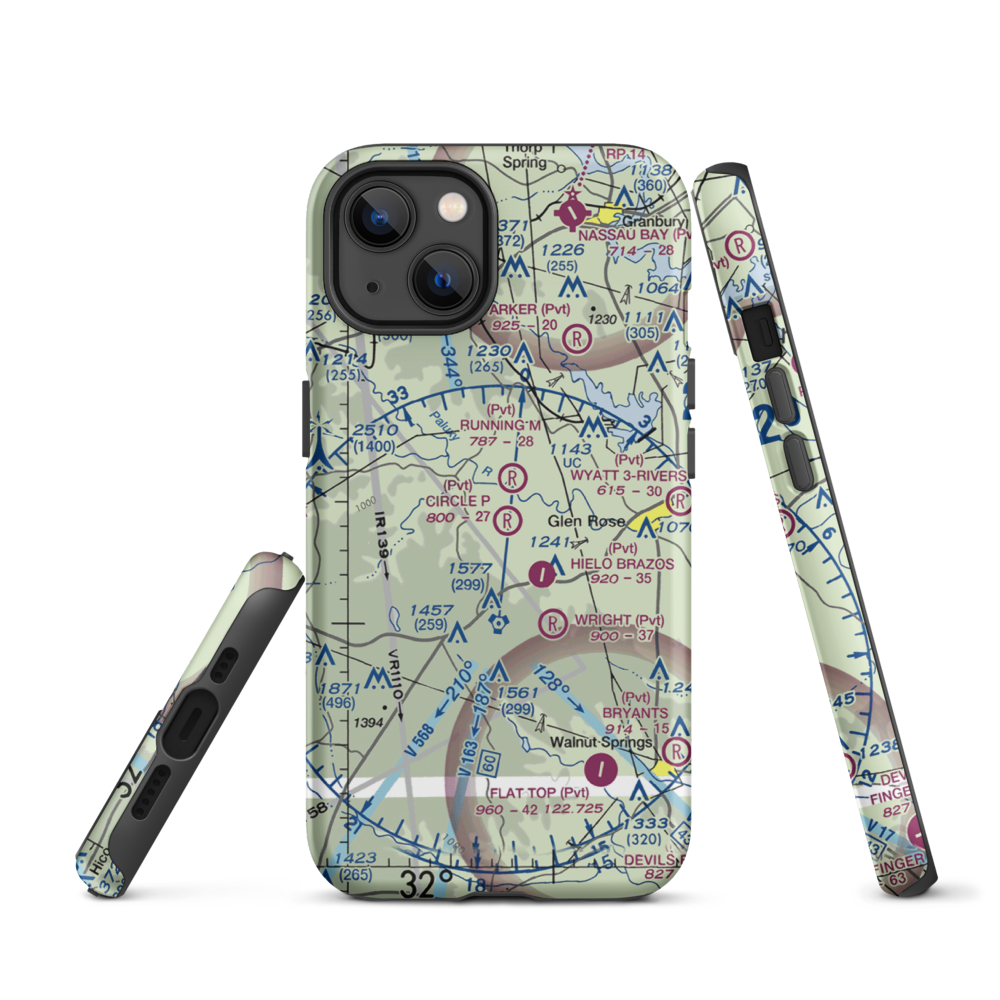 Circle P Ranch Airport (41TA) VFR Sectional  Tough iPhone Case iPhone 13 model shown