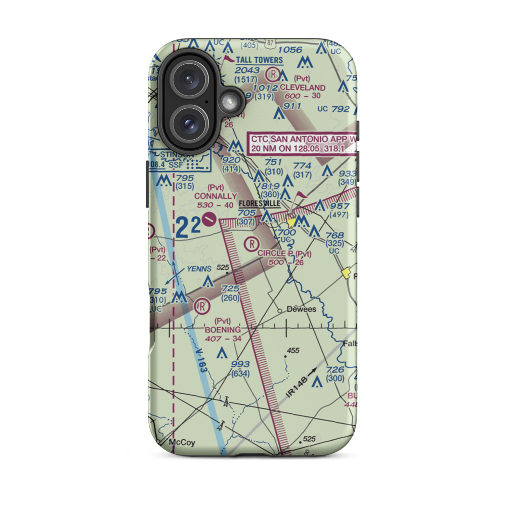 Circle P Ranch Airport (82XS) VFR Sectional  Tough iPhone Case iPhone 16 Plus model shown
