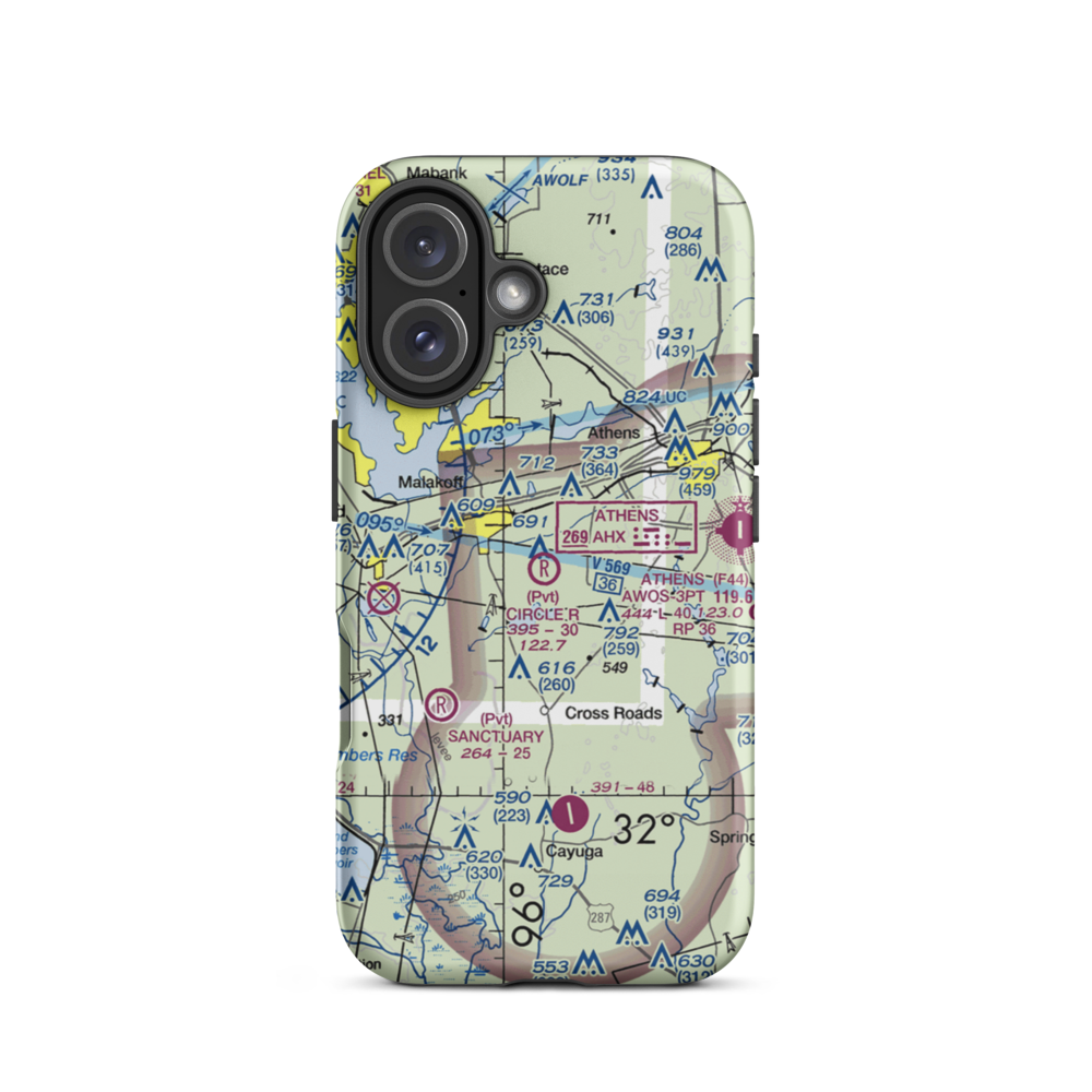 Circle R Ranch Airport (2TS4) VFR Sectional  Tough iPhone Case iPhone 16 model shown