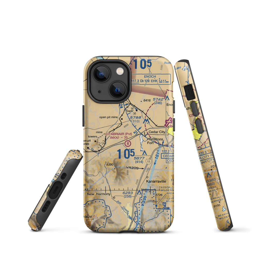 Citabriair Airport (UT43) VFR Sectional  Tough iPhone Case iPhone 13 mini model shown