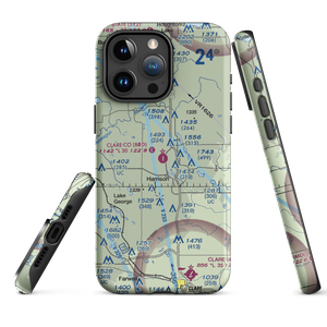 Clare County Airport (80D) VFR Sectional  Tough iPhone Case