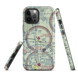 Clare Municipal Airport (48D) VFR Sectional  Tough iPhone Case