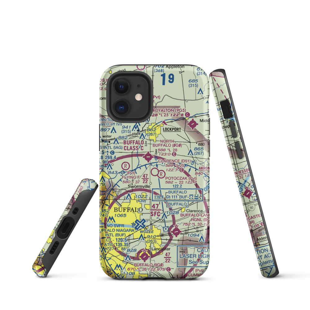 Clarence Aerodrome (D51) VFR Sectional  Tough iPhone Case iPhone 12 mini model shown