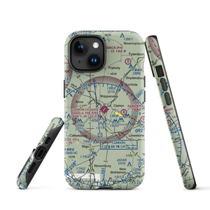 Clarion County Airport (AXQ) VFR Sectional  Tough iPhone Case