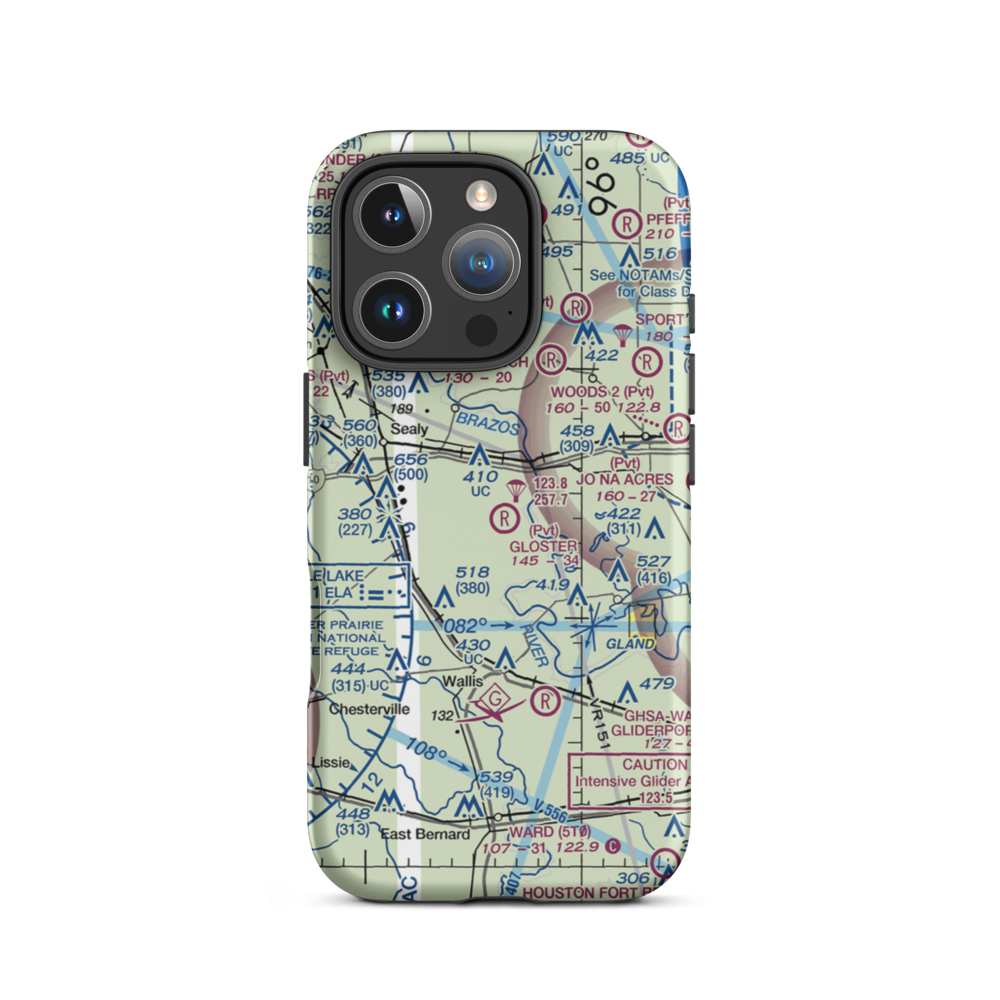 Clark Sky Ranch Airport (3TA2) VFR Sectional  Tough iPhone Case iPhone 16 Pro model shown