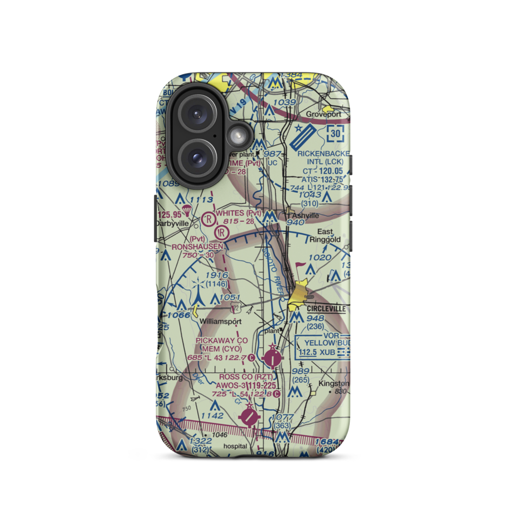Clarks Dream Strip (03I) VFR Sectional  Tough iPhone Case iPhone 16 model shown