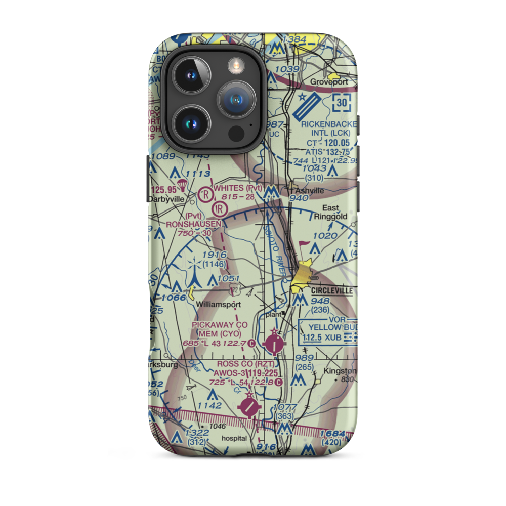 Clarks Dream Strip (03I) VFR Sectional  Tough iPhone Case iPhone 16 Pro Max model shown