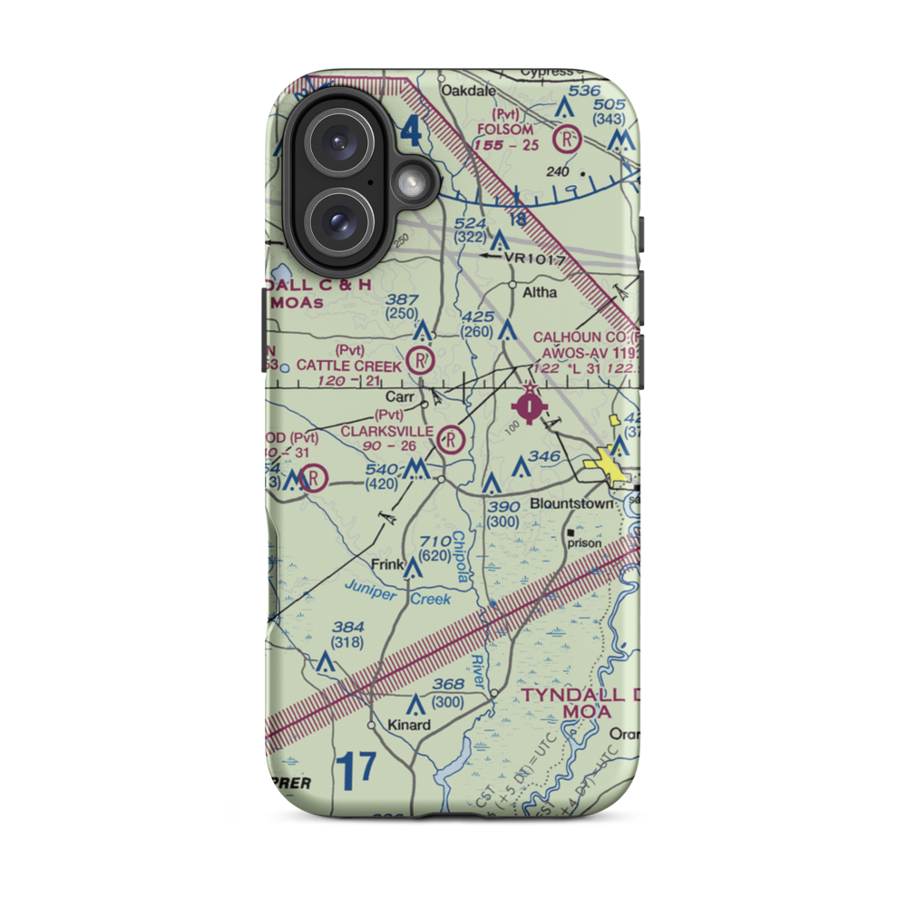 Clarksville Airport (74FD) VFR Sectional  Tough iPhone Case iPhone 16 Plus model shown