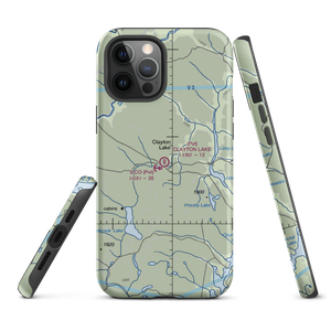 Clayton Lake Strip (ME19) VFR Sectional  Tough iPhone Case