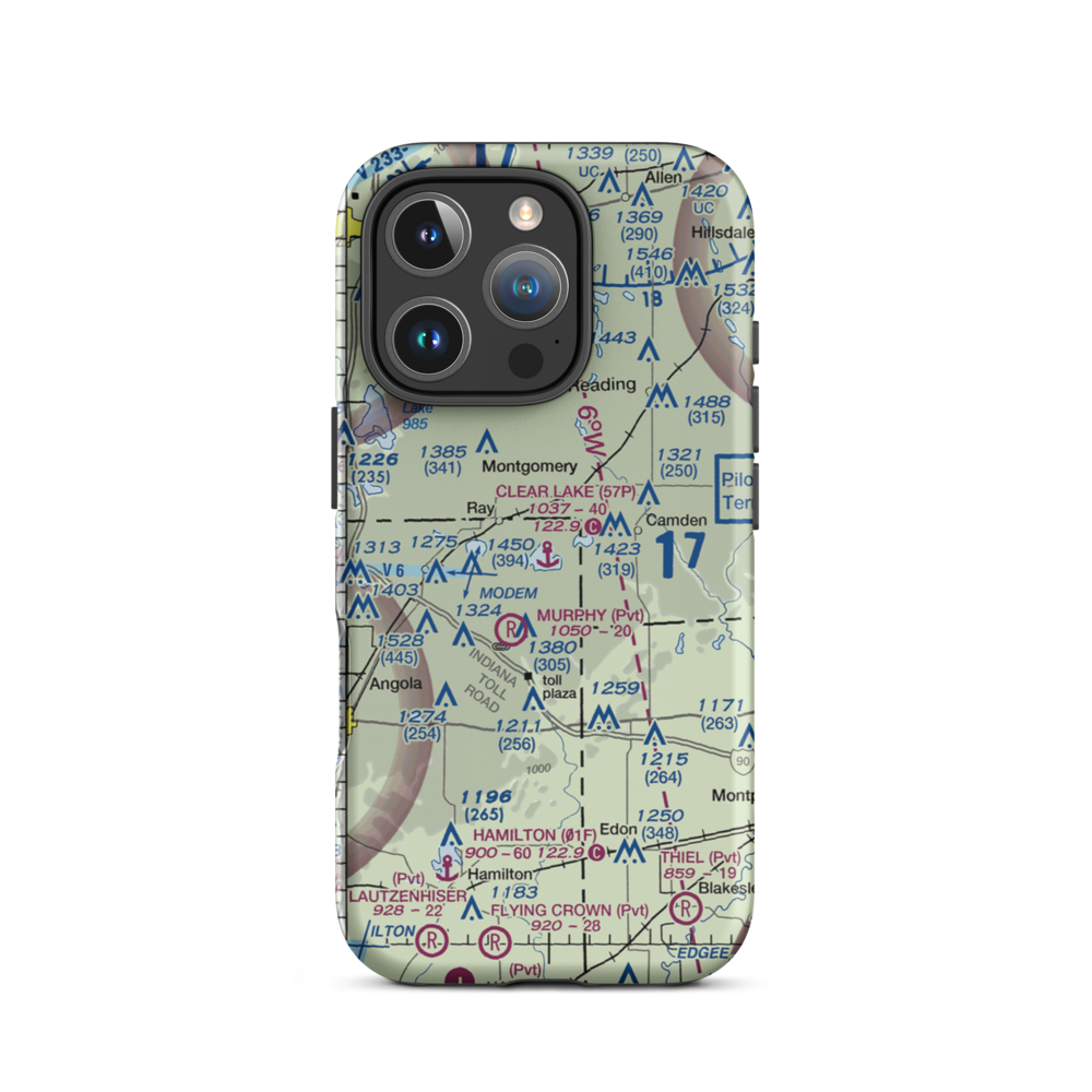 Clear Lake Seaplane Base (57P) VFR Sectional  Tough iPhone Case iPhone 16 Pro model shown