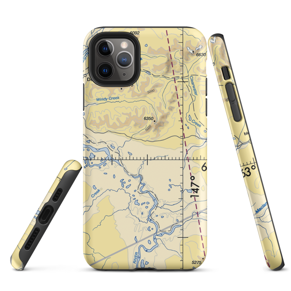 Clearwater Airport (Z86) VFR Sectional  Tough iPhone Case iPhone 11 Pro Max model shown