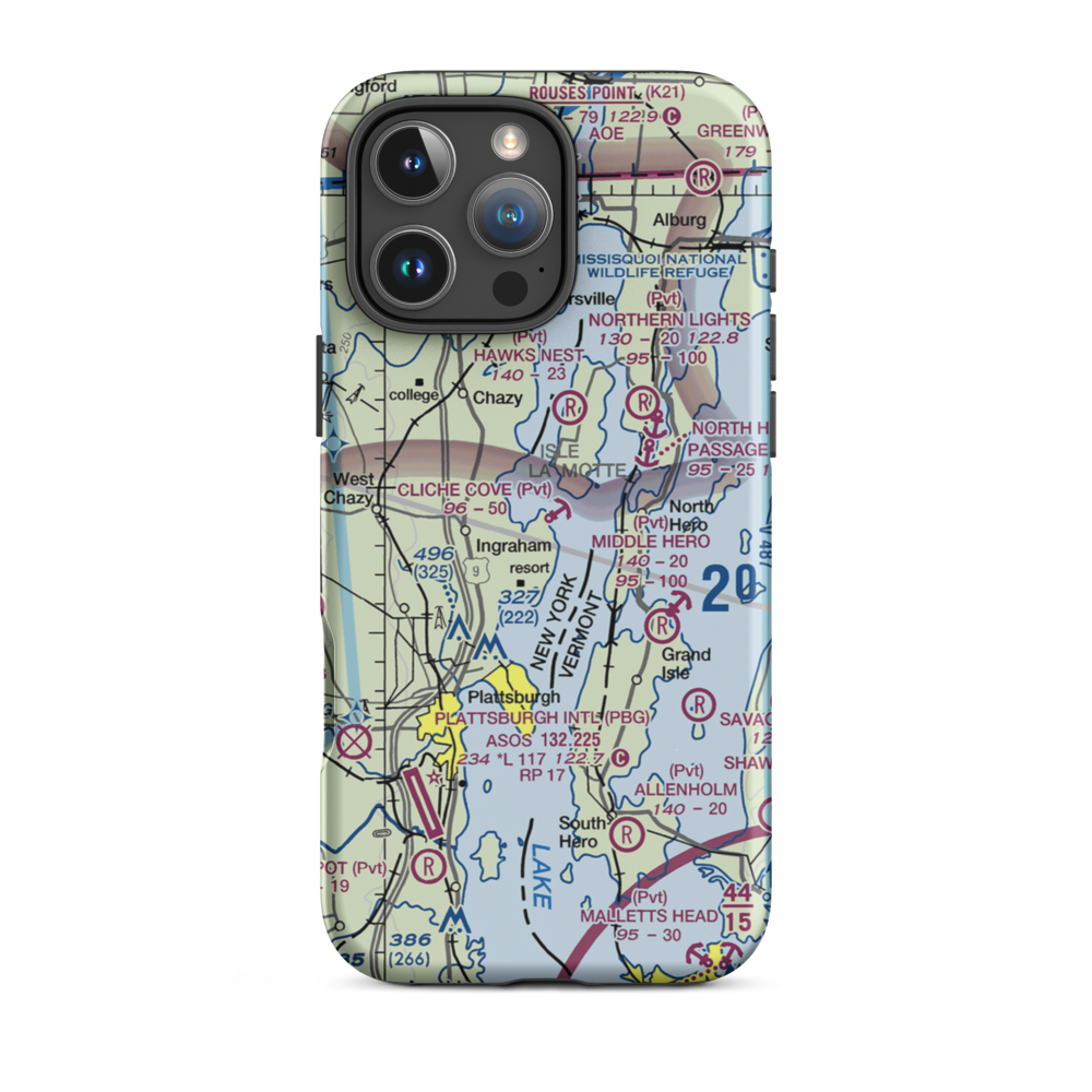 Cliche Cove Seaplane Base (00NK) VFR Sectional  Tough iPhone Case iPhone 16 Pro Max model shown