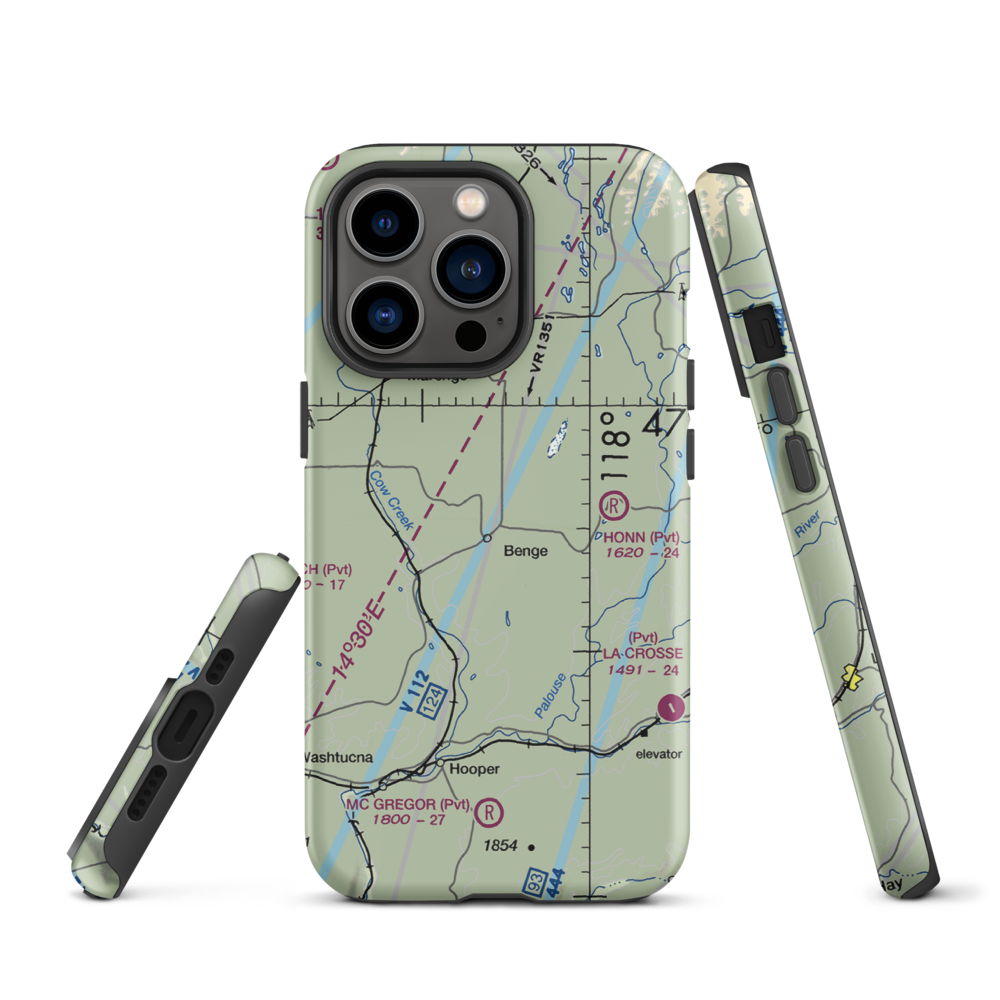 Clinesmith Ranch Airport (WN30) VFR Sectional  Tough iPhone Case iPhone 13 Pro model shown